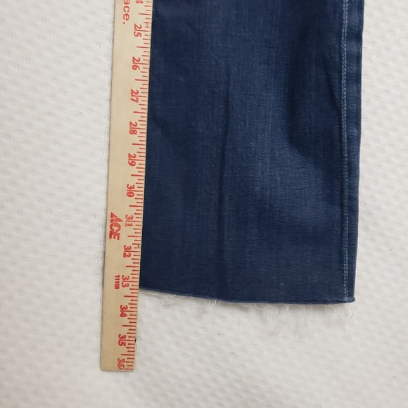 AG Adriano Goldschmied The Angel Boot Cut Jeans Dark Wash Blue 26x33 Raw Hem EUC - Picture 9 of 13
